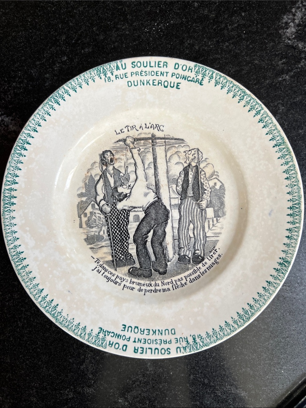 French Talking Plate 9”